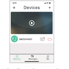Cloudedge Devices main interface showing the camera preview