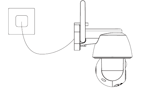 Diagrama de carga de la batería de la cámara desde un enchufe de pared con un adaptador de corriente de CC5V