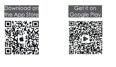 Códigos QR de la App Store y Google Play para descargar la app ANRAN