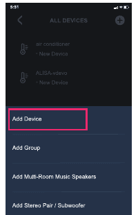 شاشة جميع الأجهزة في تطبيق Alexa مع إبراز خيار إضافة جهاز