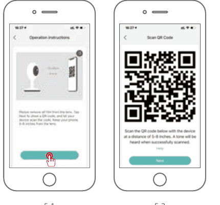 Digitalize o código QR: segure a câmera de 5 a 8 polegadas da tela do telefone até ouvir um tom