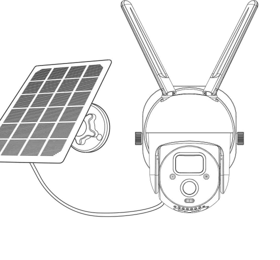 PANORAXY trådløst batteridrevet kamera med tilkoblet solpanel