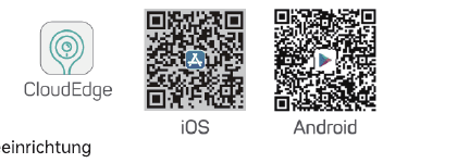 CloudEdge app logo with iOS App Store and Android QR codes