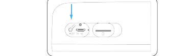 Bottom of the doorbell showing the USB charging port and Micro SD card slot