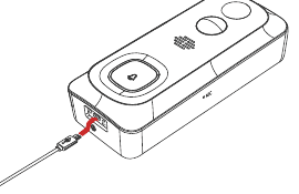 Charging the doorbell through the Micro USB port using the supplied cable