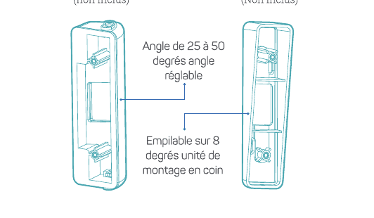 Angle mount and corner mount accessories for the doorbell