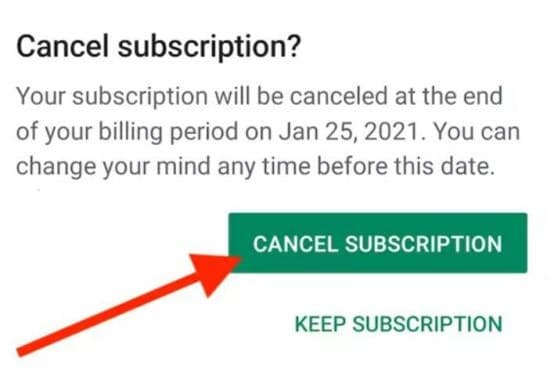 Confirmar Cancelación