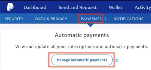 Αυτόματες πληρωμές PayPal