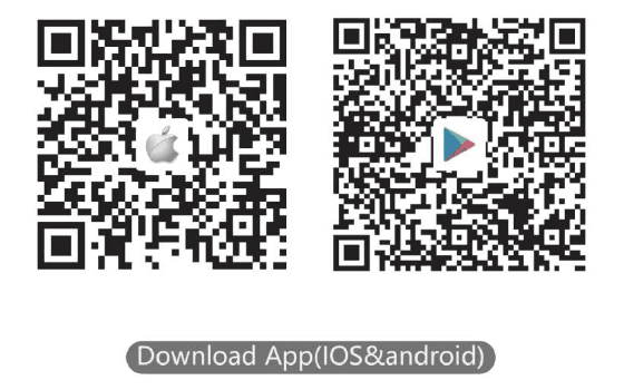 QR-koder til download af CloudEdge-appen til iOS og Android