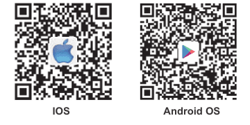 QR-koder til download af CloudEdge-appen til iOS og Android