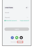 CloudEdge-login med knappen Log ind og linket Tilmeld dig nu