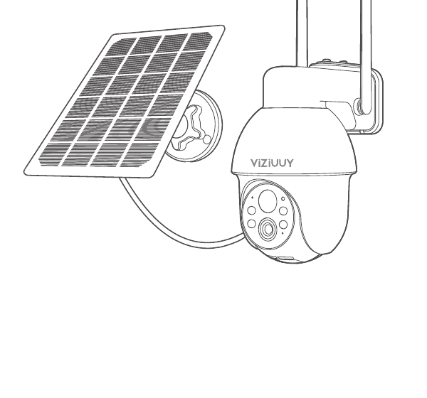 ViZiUUY VZ-5PT1 solarkamera med tilkoblet solpanel