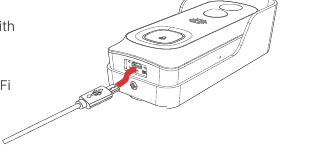 Doorbell being charged via the Micro USB port with the provided USB cable